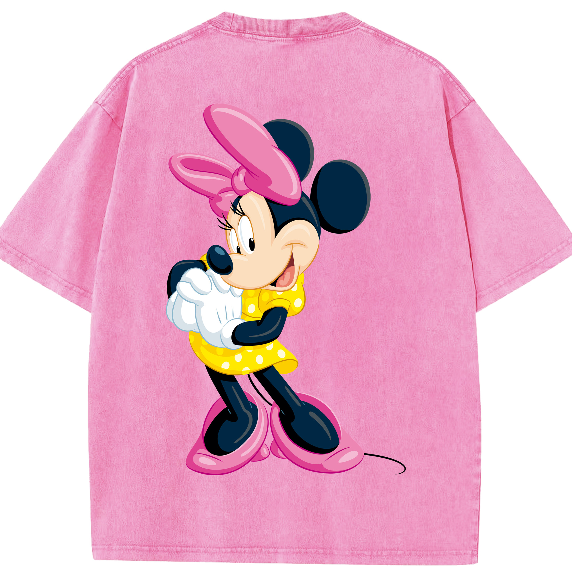 （画像用） ミッキーマウス Mickey Mouse 綿100% ヴィンテージ風 半袖Tシャツ（背面プリント）